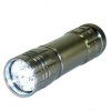 Neiko Super-Bright 9 LED Heavy Duty Compact Aluminum Flashlight - Gunmetal Silver