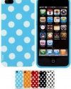 iTronz Blue iPhone 5 Polka Dot Case for Apple Soft Gel TPU Material