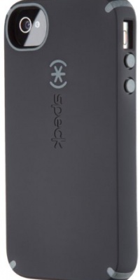 Speck Products CandyShell Satin Case for iPhone 4/4S - 1 Pack - Carrying Case - Retail Packaging - Black/Dark Grey