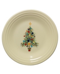 Make it merry. An extra-festive twist on an old favorite, the Christmas Tree lunch plate is decked with ornaments to match every Fiesta color.