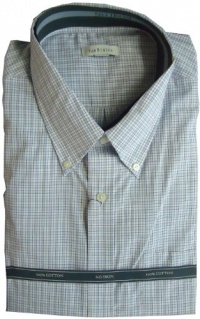 Van Heusen Button Down Long Sleeve Dress Shirt Plaid