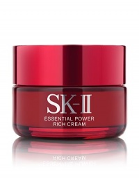 The new SK-II Essential Power Rich Cream is an addition to the Anti-Aging line that addresses the more advanced signs of aging in the skin. Also containing a key plant-derived ingredient, this rich emollient includes skin conditioning ingredients that protect the skin from harsh environmental conditions while it helps to slow the signs of aging. Made in Japan. 1.69 fl. oz. 