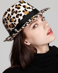 This season, take a walk on the wild side in Juicy Couture's flashy, leopard-printed fedora.