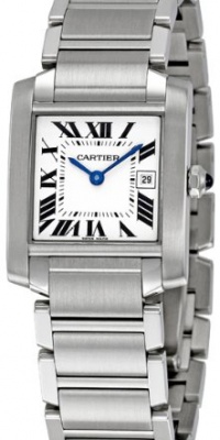 Cartier Midsize W51011Q3 Tank Francaise Stainless Steel Watch