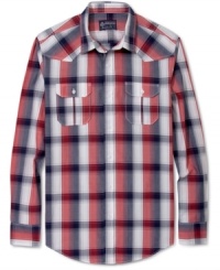 This American Rag plaid will keep you warm in classic rugged style.