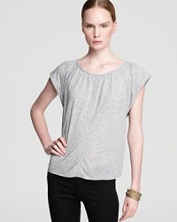 Basic is beautiful when it comes to this Rebecca Taylor blouse, with subtle pleated detailing for understated-chic.