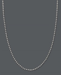 The perfect complement to your favorite pendant -- this style is chic enough to be worn alone, too. Giani Bernini necklace features a shot bead chain in sterling silver. Approximate length: 20 inches.