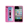 InSassy Pink/Blue Cassette Tape Case / Skin / Cover for Apple iPhone 4 /4G (AT and T and Verizon)