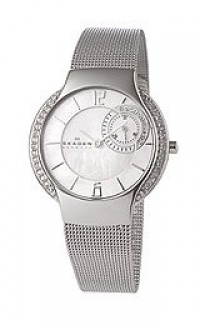 Skagen 3-Hand with Glitz Steel Mesh Women's watch #810SSS