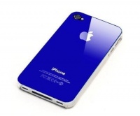 Dark Blue Replicase Hard Air Crystal Jacket Luminosity Case for iPhone 4 (Works with Verizon iPhone)