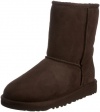 UGG Australia Girls' Classic Short Sheepskin Fashion Boot Chocolate 2 M US