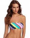 Splendid Women's Carnival Stripe Bandeau Bra, Multi, Medium