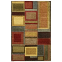 Couristan Pokhara Iridescent Blocks Multicolor Area Rug Size - 5.6 x 8 ft.