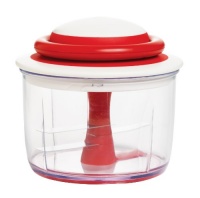 Chef'n VeggiChop Hand-Powered Food Chopper, Cherry Color