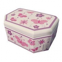 Mele & Co. Kelsey Girl's Glitter-Fly Musical Jewelry Box