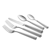 The first time you pick it up you'll know it...Fête flatware is simply magnificent. The beauty of the continuous, all-around fluted design is equally matched by the superior weight and balance of the nickel-plated hollow-handle. The result is a signature.