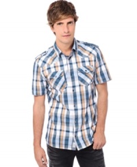 This lightweight plaid button down by Buffalo David Bitton makes for a handsome laid back look.