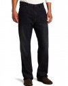 Lucky Brand Mens 181 Relaxed Straight Leg Jean in Ol Night Shift