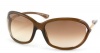 Tom Ford Jennifer FT0008 Sunglasses - 692 Transparent Dark Brown (Gradient Brown Lens) -61mm