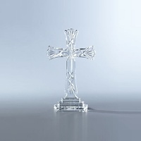 The elegant diamond cuts etched into our Standing Cross are simply divine. Both spiritual and beautiful, this heavenly collectible makes an excellent gift for an engagement party.