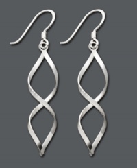 Add style with a dramatic double helix. Giani Bernini's twisting drops in polished sterling silver perfect any look. Approximate drop: 2 inches.