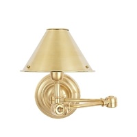 Elevate your space with the simple elegance of this Ralph Lauren swing arm sconce, boasting a classic style rendered in luminous detail.