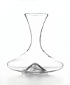 A clear winner for timeless style and-with an indented base that helps wine breathe as you pour-smart design, the Michelangelo Masterpiece decanter is an invaluable addition to any table. In luminous, lead-free glass from Luigi Bormioli serveware.