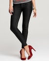 A subtle alligator print lends a hint of the exotic to these Hudson coated skinny jeans.