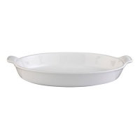 Le Creuset Heritage Stoneware 3.1-Quart Oval Au Gratin Dish, White