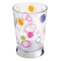 InterDesign Doodle Tumbler, Clear/Chrome