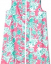 Lilly Pulitzer Girls 2-6X Little Lilly Shift Dress with Ruffled Front, Hotty Pink Scorpion Bowl, 5