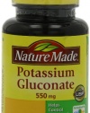 Nature Made Potassium Gluconate 550mg, 100 Tablets (Pack of 3)