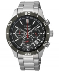 Leave nothing to chance with this accurate chronograph timepiece from Seiko.