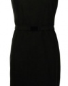 Calvin Klein Women's Basic Belted Sheath Dress Black (6P) [Apparel]