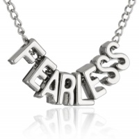 BCBGeneration Silver tone Fearless Mini Affirmation Necklace