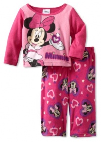 AME Sleepwear Girls 2-6X We Love Minnie Pajama Set, Multi, 18 Months