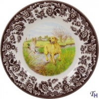 Spode Woodland Hunting Dogs Yellow Labrador Retriever Salad Plate