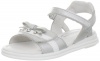 Naturino 4464 Backstrap Sandal (Toddler/Little Kid/Big Kid),Argento/Bianco,25 EU (8 M US Toddler)