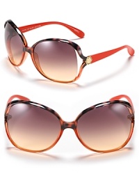 A new way to be seen this summer. MARC BY MARC JACOBS oversized sunglasses are ultra chic. Nose tabs help to secure fit.