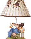 Kids Line Jungle 123 Lamp Base and Shade, Brown