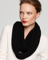 Wrap up with Portolano's cashmere loop in basic black for an effortless, keep-cozy look.