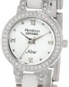 Armitron NOW Women's 753919WTSV Swarovski Crystal Accented Silver-Tone and White Ceramic Watch