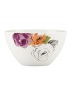 Featuring a mix of edgy, artsy blooms in modern porcelain, kate spade new york's Charcoal Floral cereal bowl lends chic new style to casual tables.