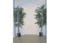 7.5 Ft Real Sized Metal Decoration Arch - White