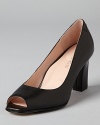 Orthopedic surgeon-turned-shoe designer Taryn Rose combines comfort and class in these elegant, versatile peep toe pumps.