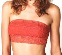 Intimately Free People Rust Orange Bandeau with Lace Trim (XSmall)