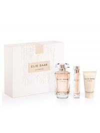 This holiday season, live the exceptional with ELIE SAAB's latest fragrance creation. Set includes: Eau de toilette spray, 3 oz.; eau de toilette mini spray, 0.3 oz. and body lotion, 1 oz. Made in France. 