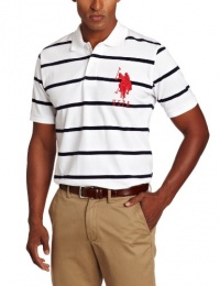 U.S. Polo Assn. Men's Narrow Striped Polo With Big Pony