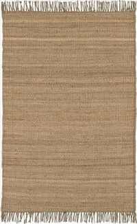 Area Rug 2x4 Rectangle Natural Fiber Natural Color - Surya Jute Natural Rug from RugPal