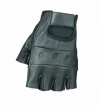 Raider Black Medium Leather Fingerless Gloves